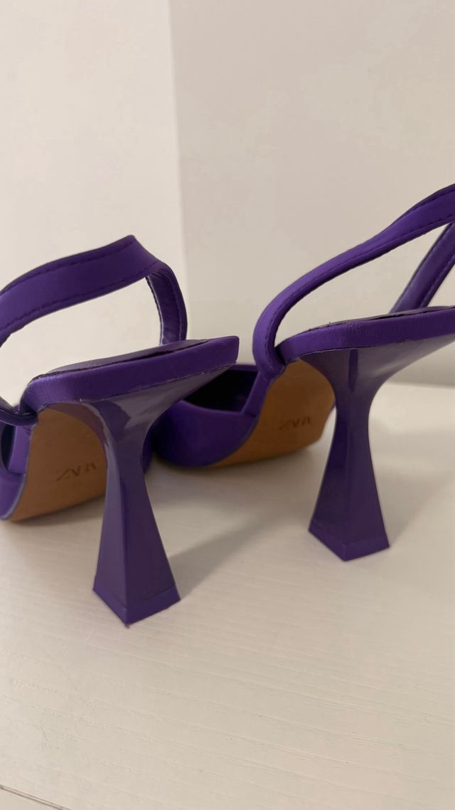 Zapatos Zara Morados Talla 38