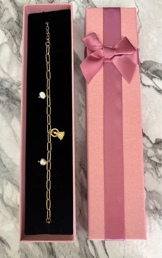 Pulsera Acero Dorado Charm Virgen