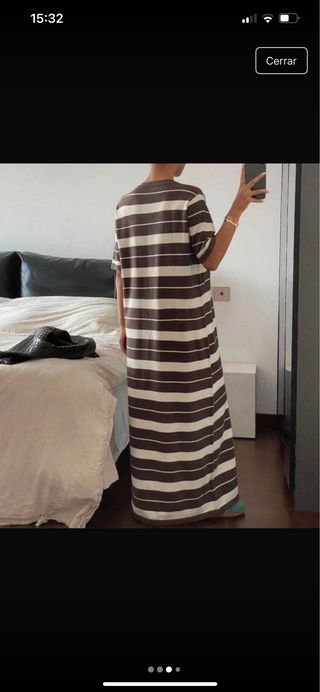 Vestido largo de rayas Shein