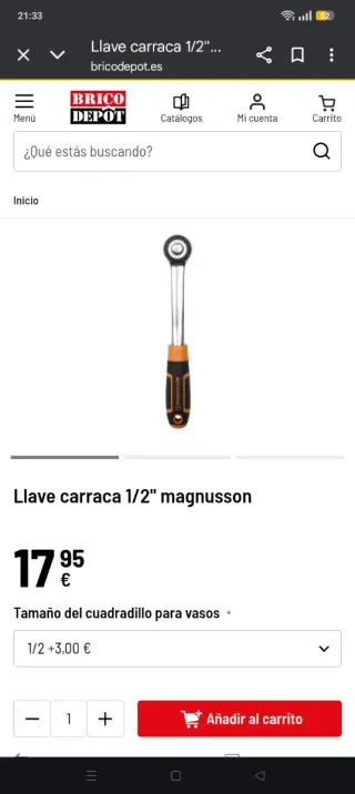 Llave carraca + vaso 32mm