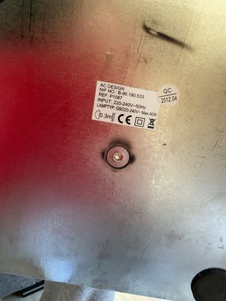 Lámpara de pie moderna metal , acero inoxidable