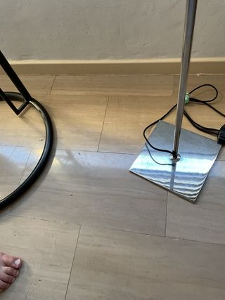 Lámpara de pie moderna metal , acero inoxidable