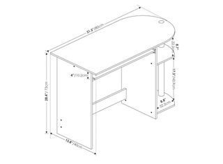 Escritorio blanco y plateado