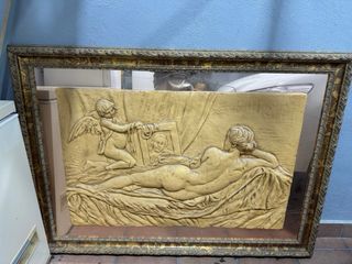 Cuadro/Espejo Antiguo Dorado