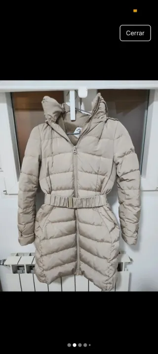 Abrigo forrado impermeable beige