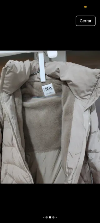 Abrigo forrado impermeable beige