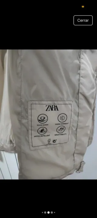 Abrigo forrado impermeable beige