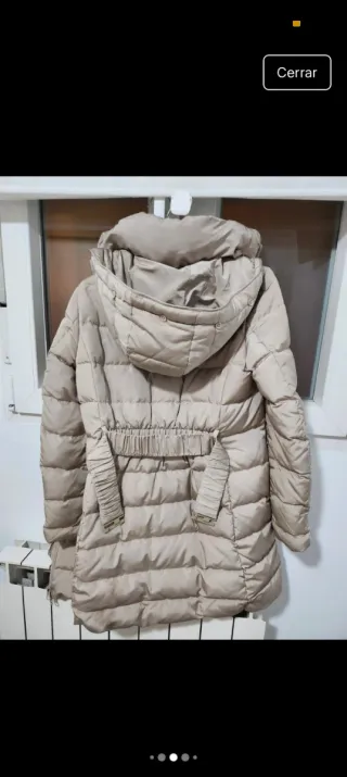 Abrigo forrado impermeable beige