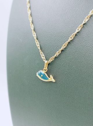 Ciondolo balena piccola in oro 18K