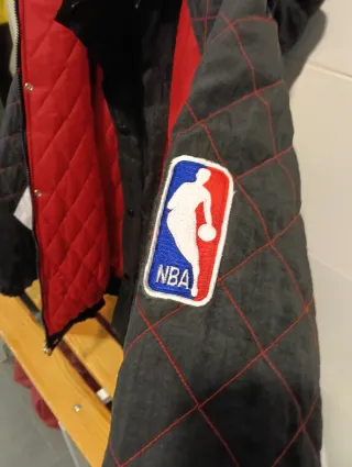 Chaqueta Starter NBA Chicago Bulls Negra Roja