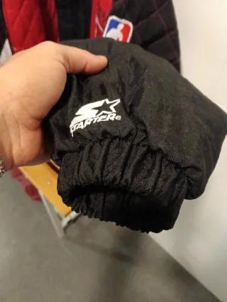 Chaqueta Starter NBA Chicago Bulls Negra Roja