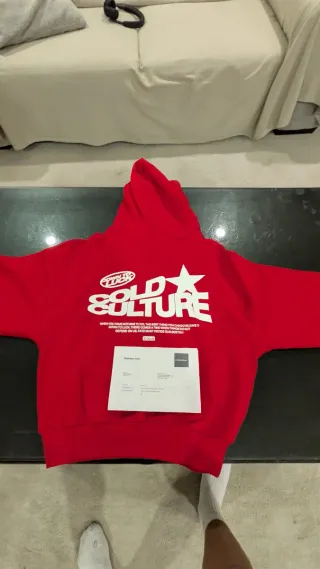 Sudadera Cold Culture Roja Nueva Down to Luck