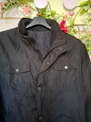 Abrigo negro hombre talla 56 calentito