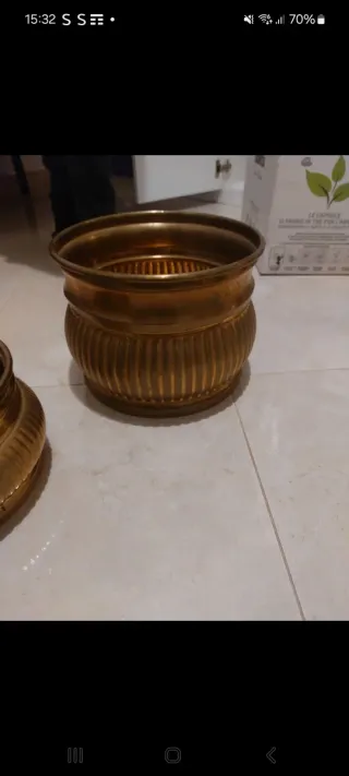 Portavasi ottone vintage