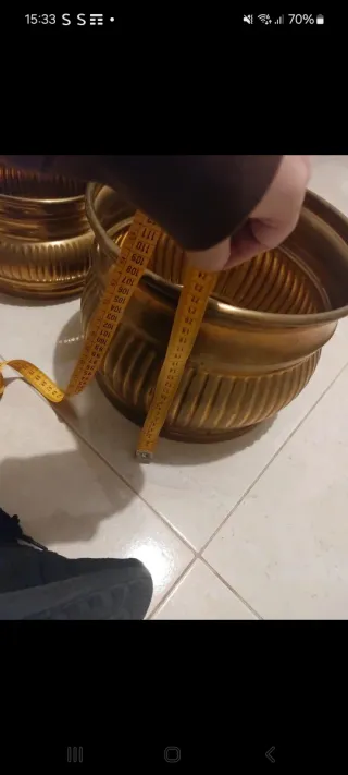 Portavasi ottone vintage