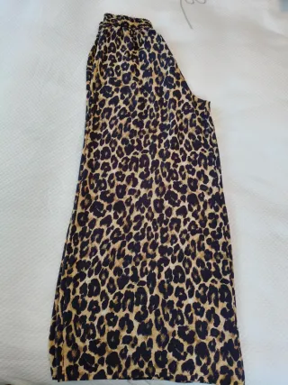 Pantalón fluido estampado leopardo