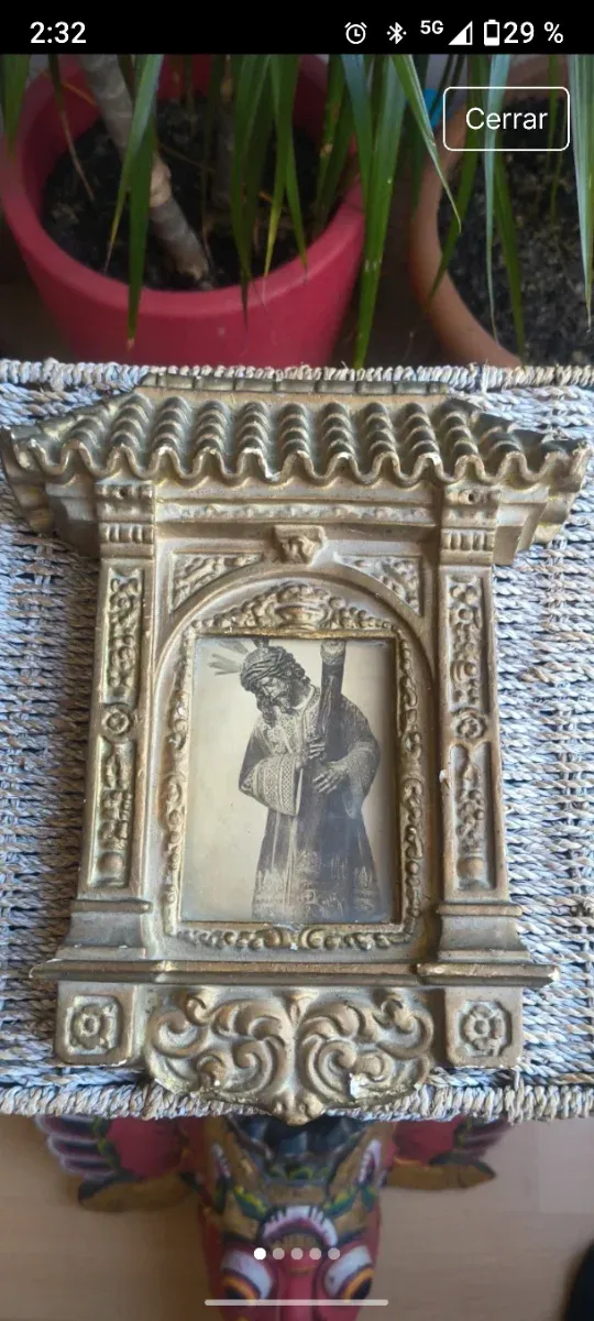 Antico retablo cattolico di Gesù Cristo. Molto antico