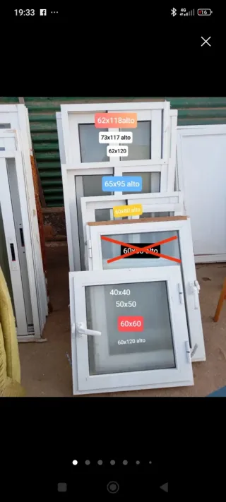 Ventana aluminio 172x163 alto Climalit