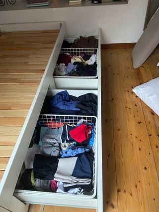 Cama juvenil doble con cajones