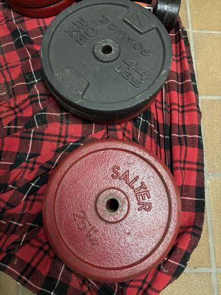 Discos de pesas 25kg y 20kg