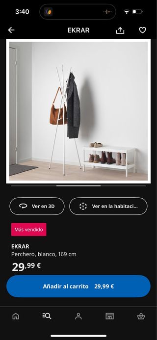 Perchero Ikea Blanco Metal