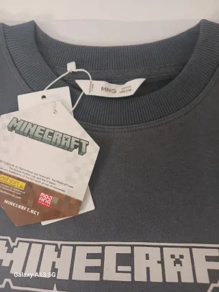 Sudadera Minecraft Gris, niños 9-10 años