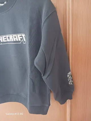 Sudadera Minecraft Gris, niños 9-10 años