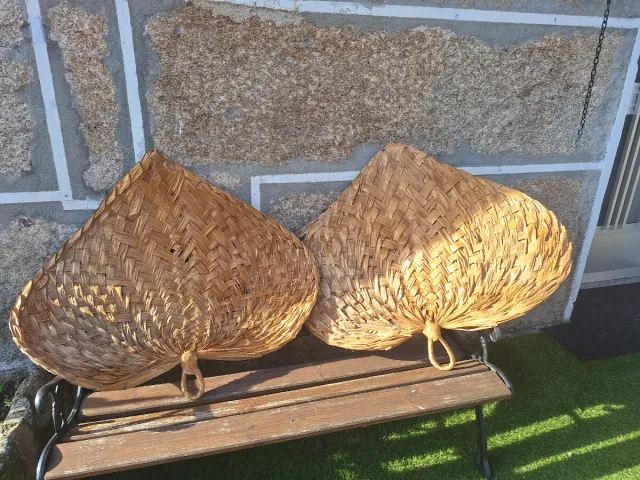 Ventole di palma intrecciate a mano