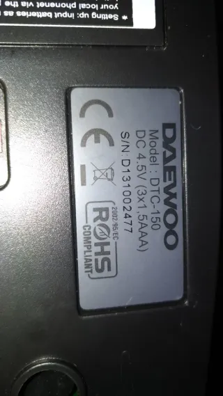Teléfono fijo Daewoo negro