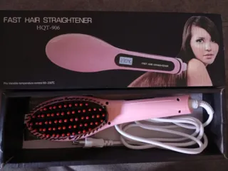 Cepillo Alisador Eléctrico Rosa