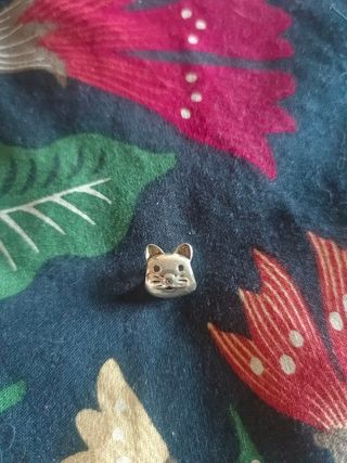 Charm Cabeza Gato Plata Compatible Pandora