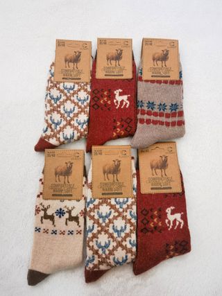 6 Pares Calcetines Lana Mujer Talla 35-40