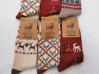 6 Pares Calcetines Lana Mujer Talla 35-40