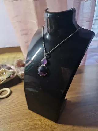 Colgante Plata 925 Fluorita Morada