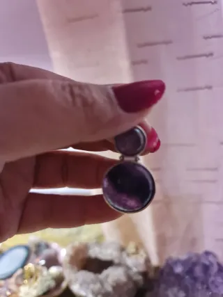 Colgante Plata 925 Fluorita Morada