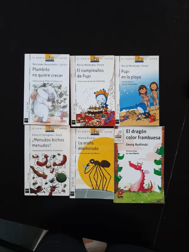 Lote 6 libros infantiles del Barco de vapor blanco