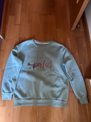 Sudadera turquesa imperfect
