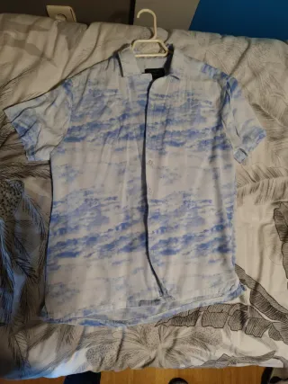 Camisa Verano Blanca y Azul