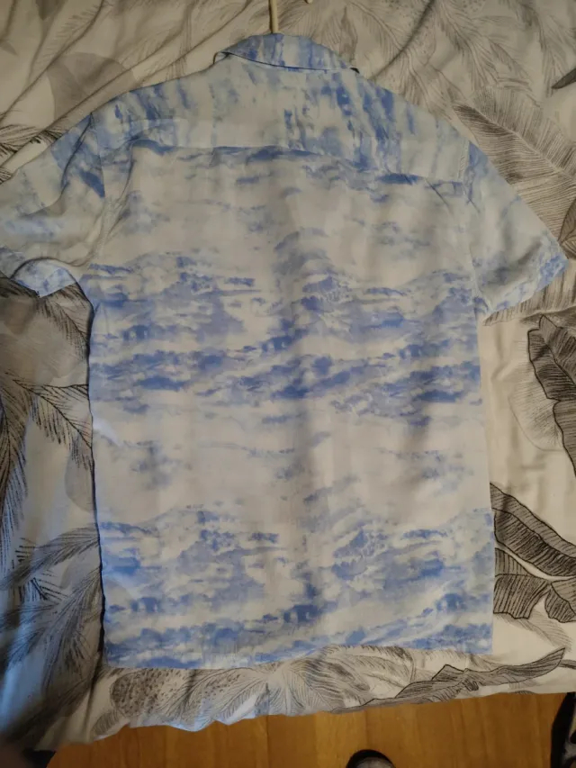 Camisa Verano Blanca y Azul