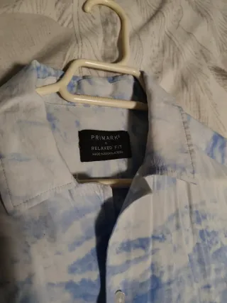 Camisa Verano Blanca y Azul