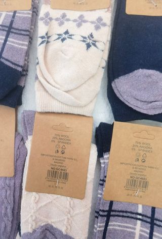 6 pares calcetines lana mujer talla 35-40