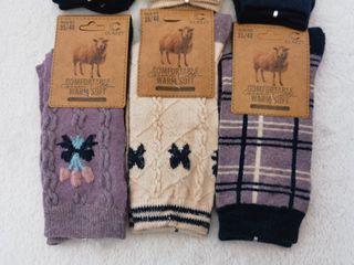 6 pares calcetines lana mujer talla 35-40