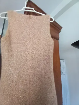 Vestido Adolfo Dominguez Beige Dorado