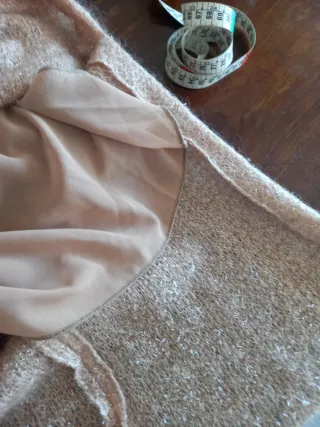 Vestido Adolfo Dominguez Beige Dorado