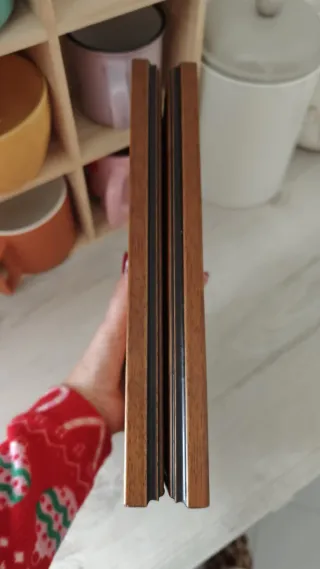 Portafoto doppio in legno