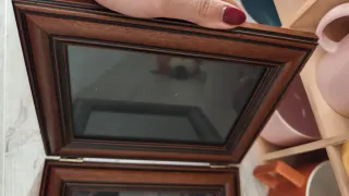 Portafoto doppio in legno