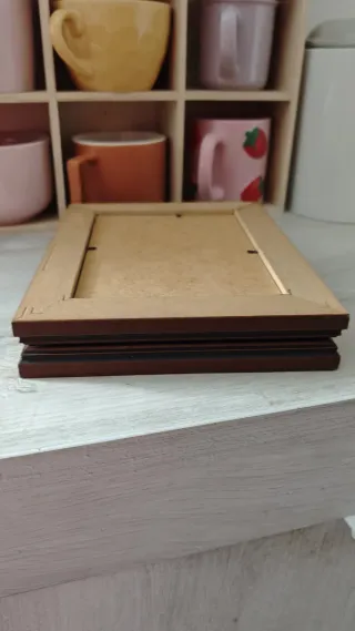 Portafoto doppio in legno