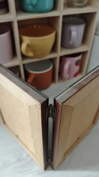 Portafoto doppio in legno