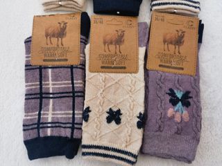 6 Pares Calcetines Lana Mujer Talla 35-40