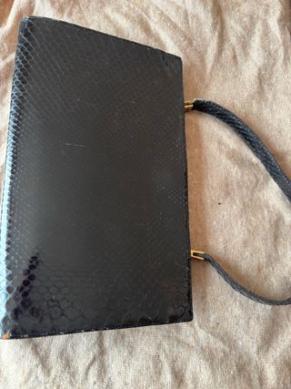 Bolso de mano vintage piel serpiente